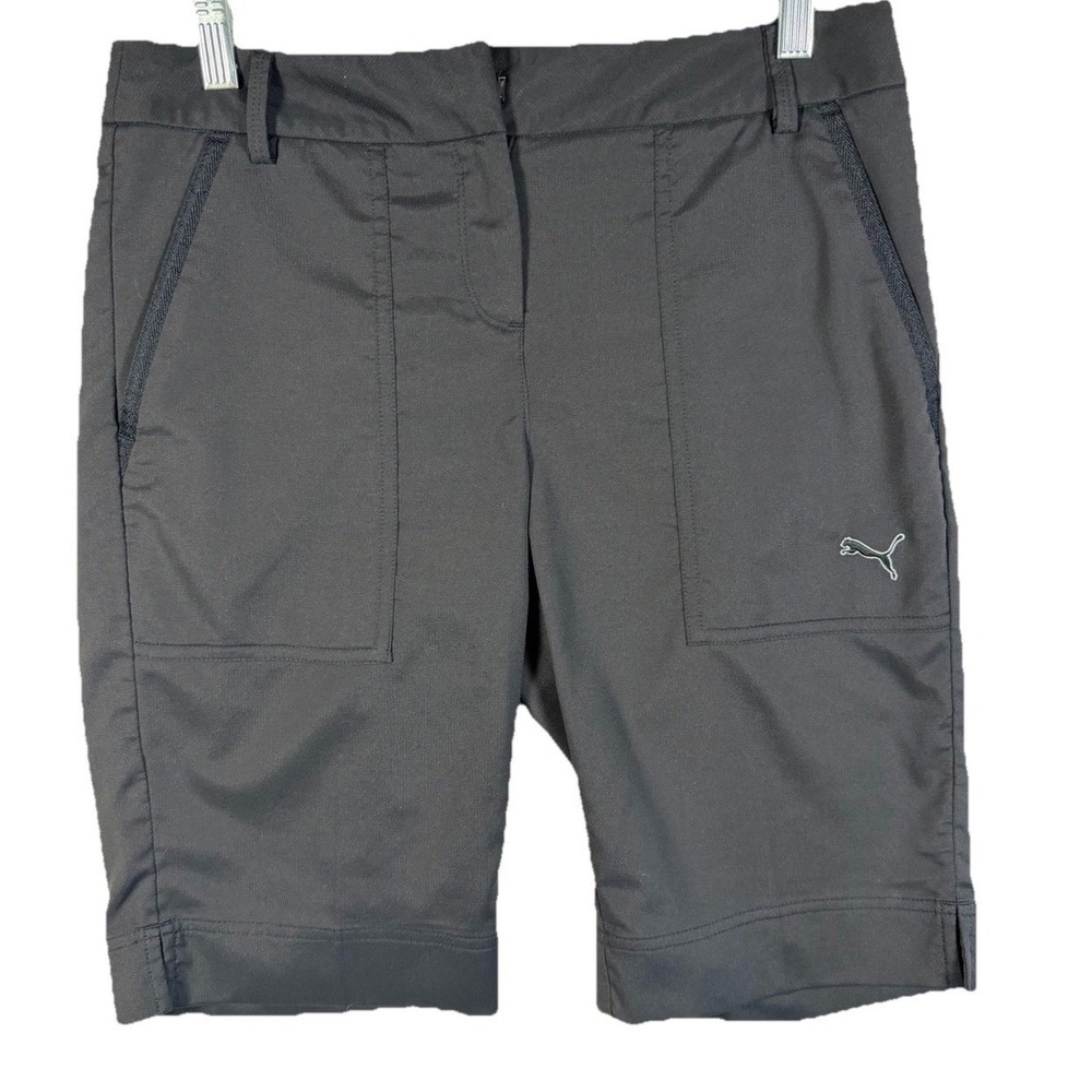 Puma 31" Men's Golf Shorts Dry Cell  Black Performance Flat Front Pockets Logo